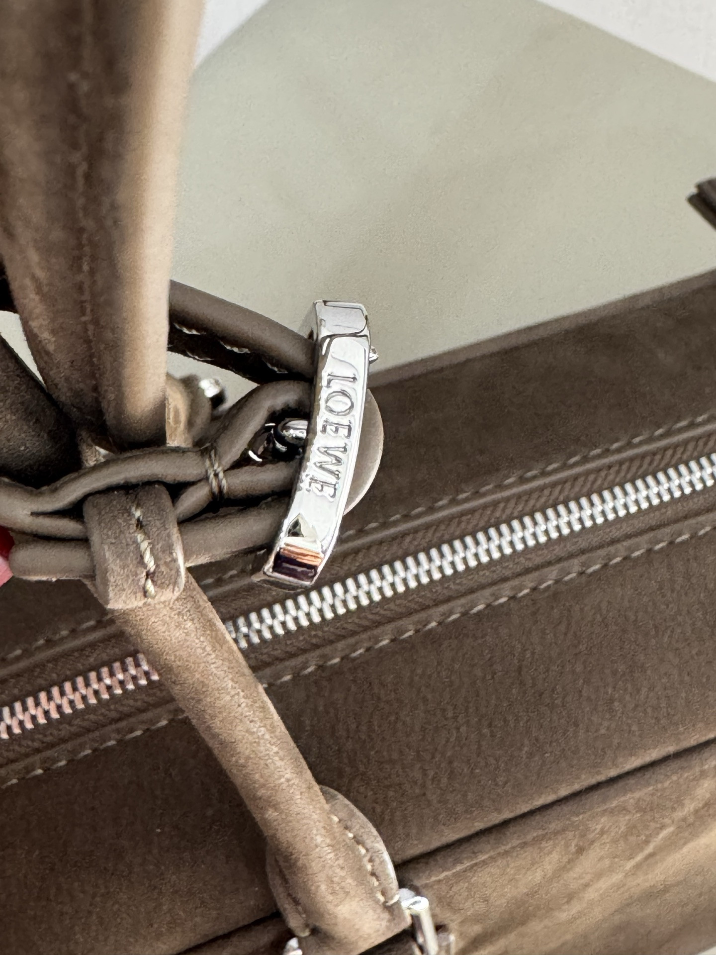 Loewe Amazona 31 Cropped Bag in Grained Nubuck 15x30.5x9cm