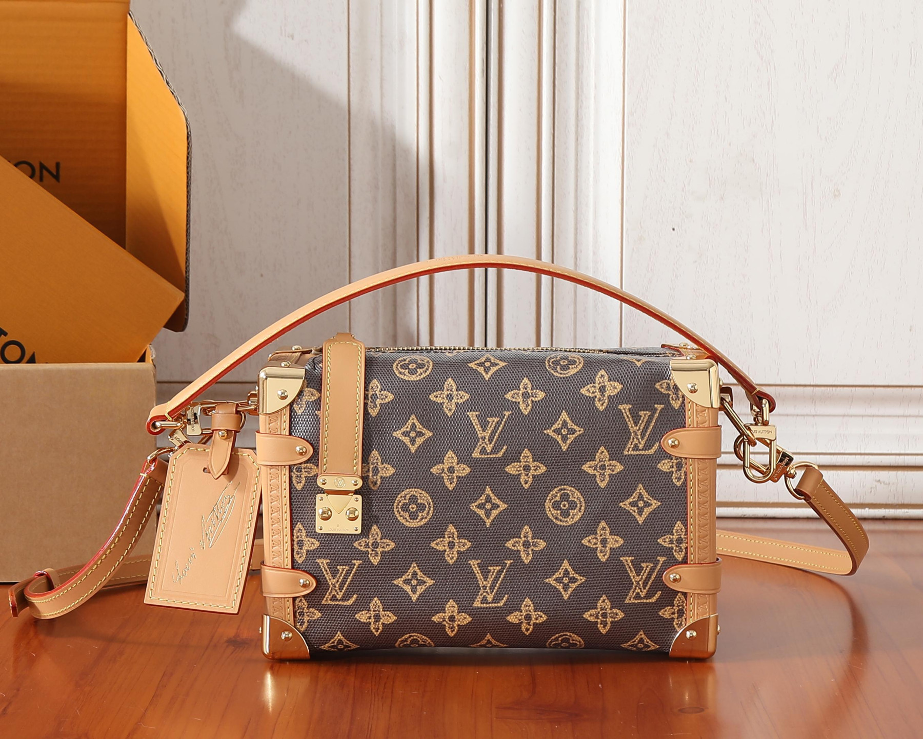 LV SIDE TRUNK Medium Handbag M27516 16x8.5x23.5cm