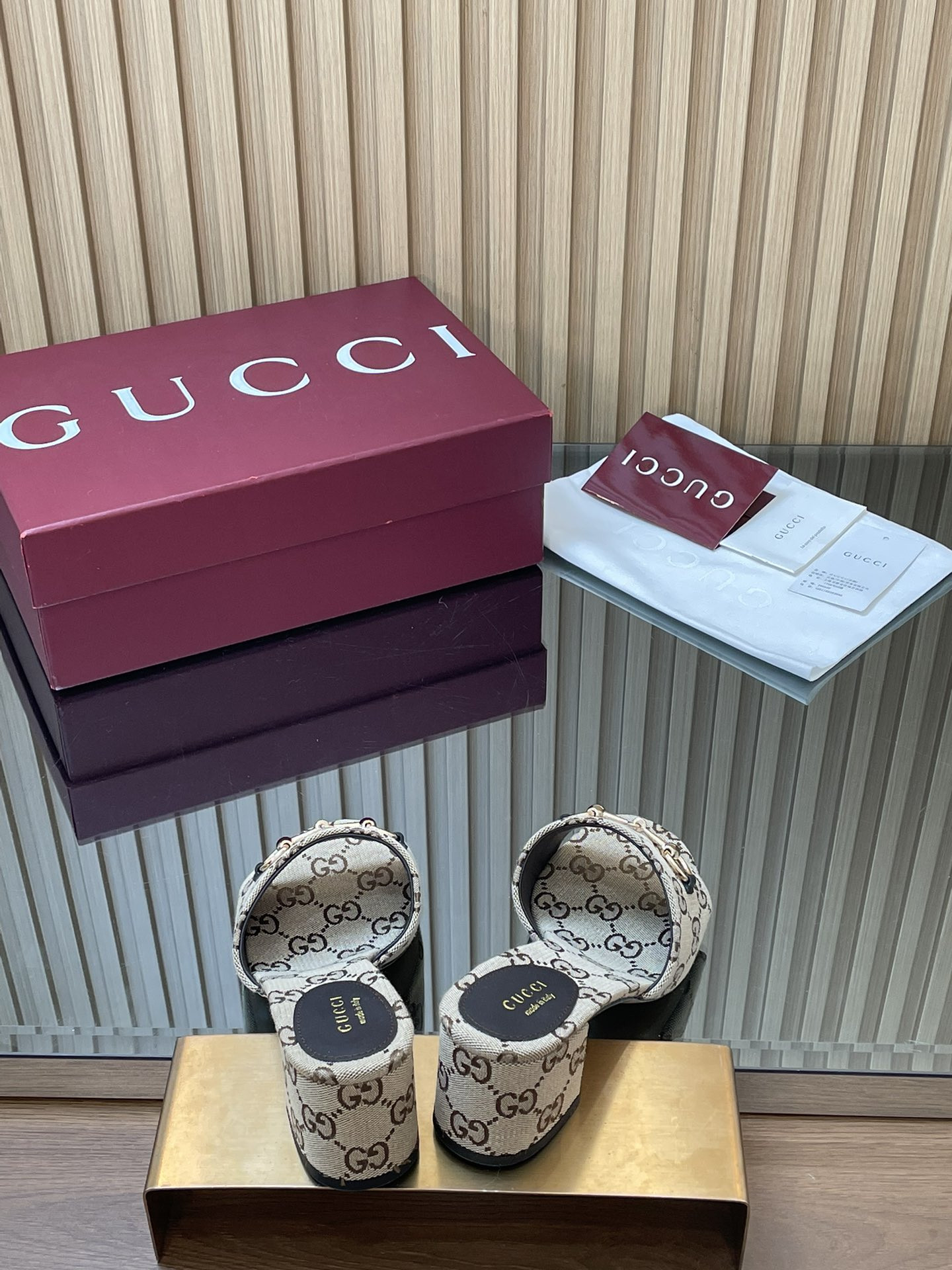 UA Gucci Slide Sandal with Horsebit 5.5cm Heel