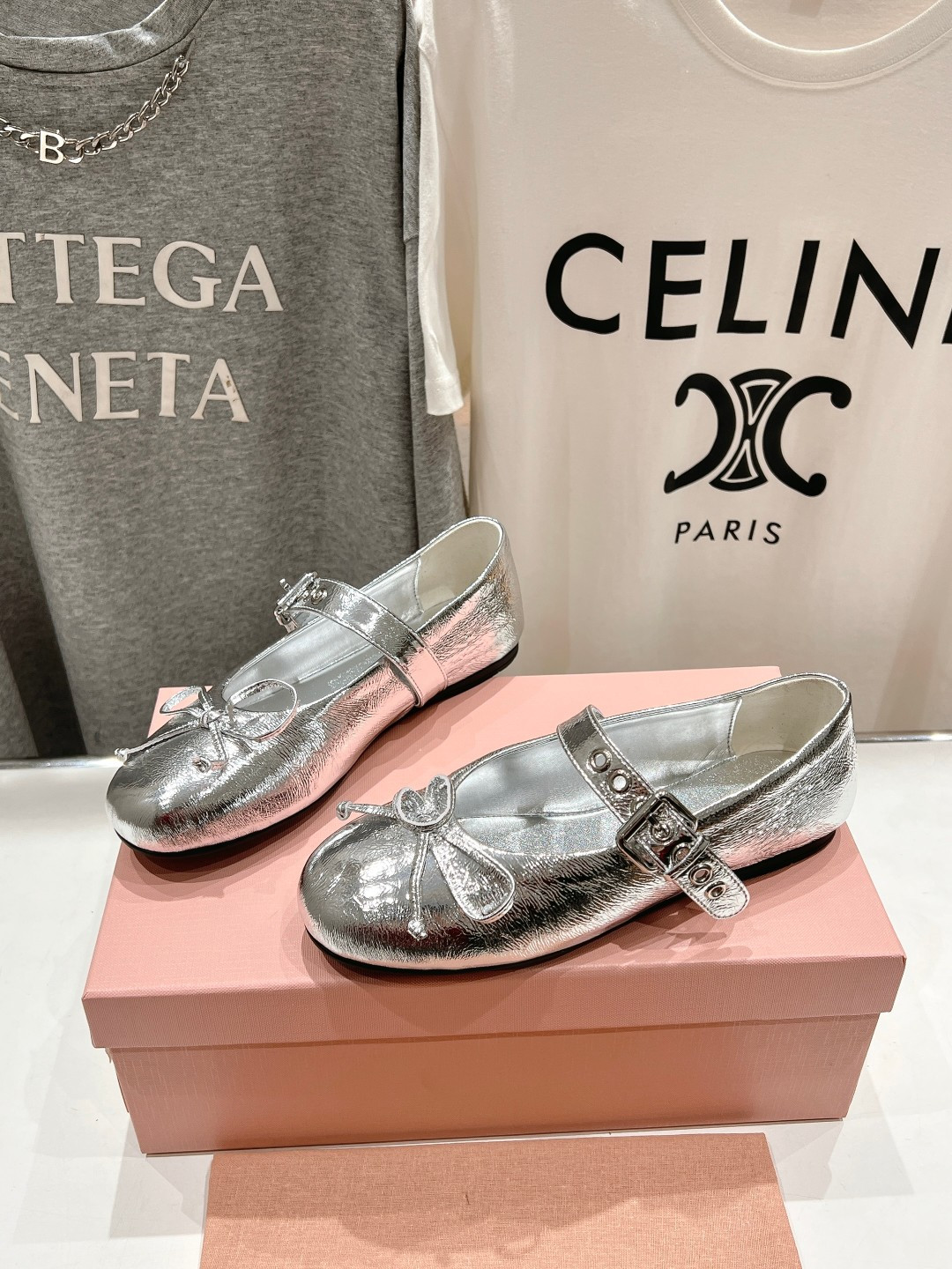 UA Miu Miu Leather Ballerinas