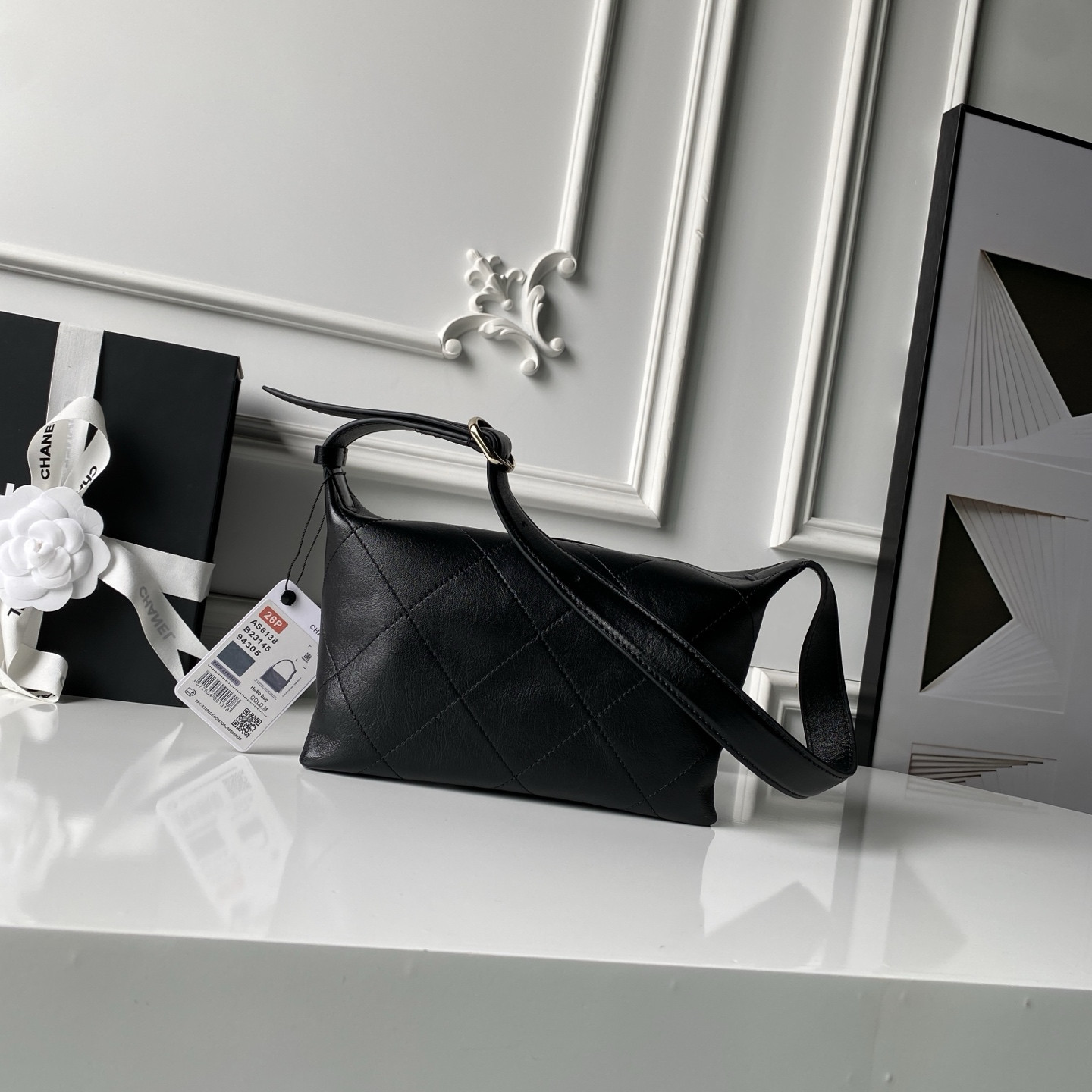 Chanel Hobo Handbag 13x23x8cm