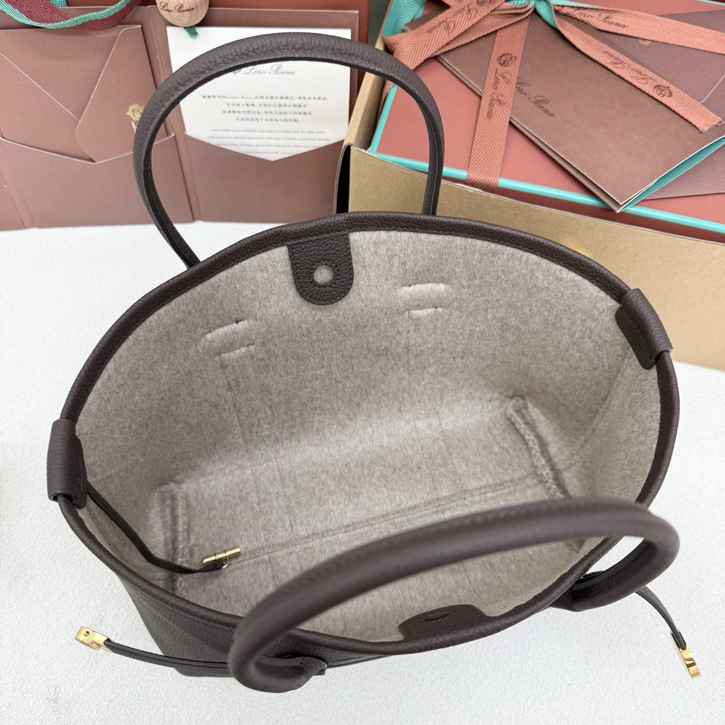 L0r0 P1ana small ghiera shopper 28x19x12cm