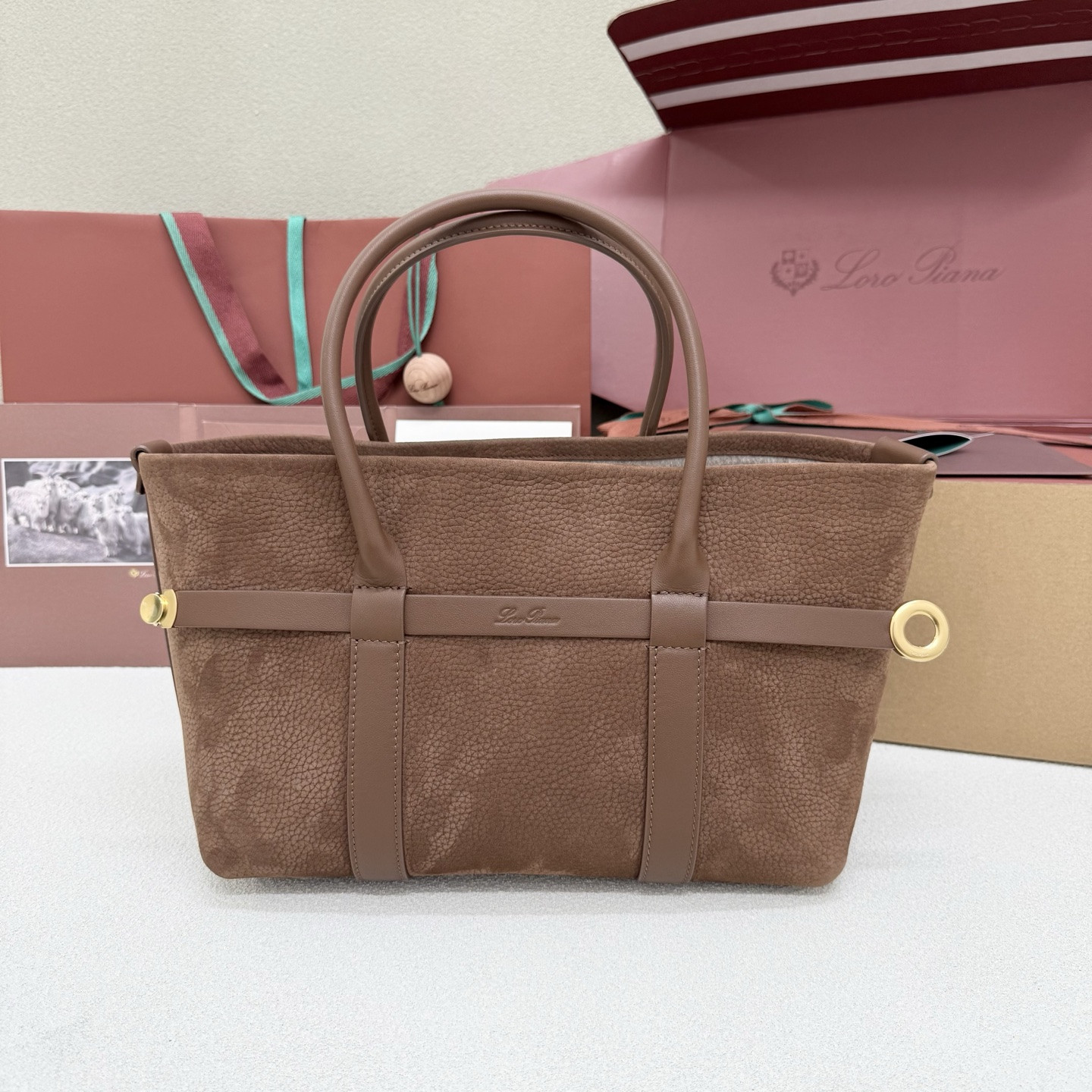 L0r0 P1ana small ghiera shopper 28x19x12cm