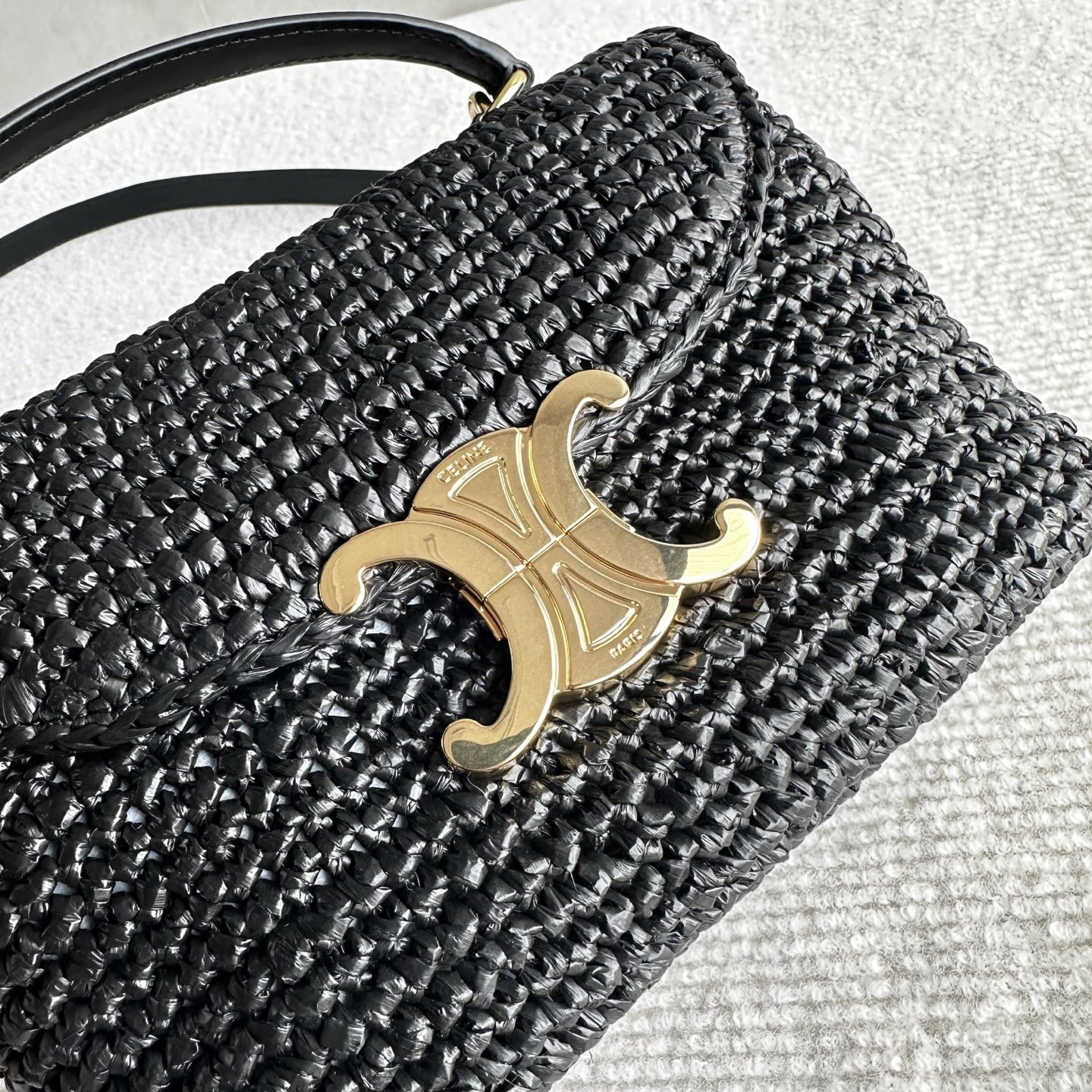 Ce1i*e teen nino plant-based material and cowhide leather handbags 20.5x13x8cm