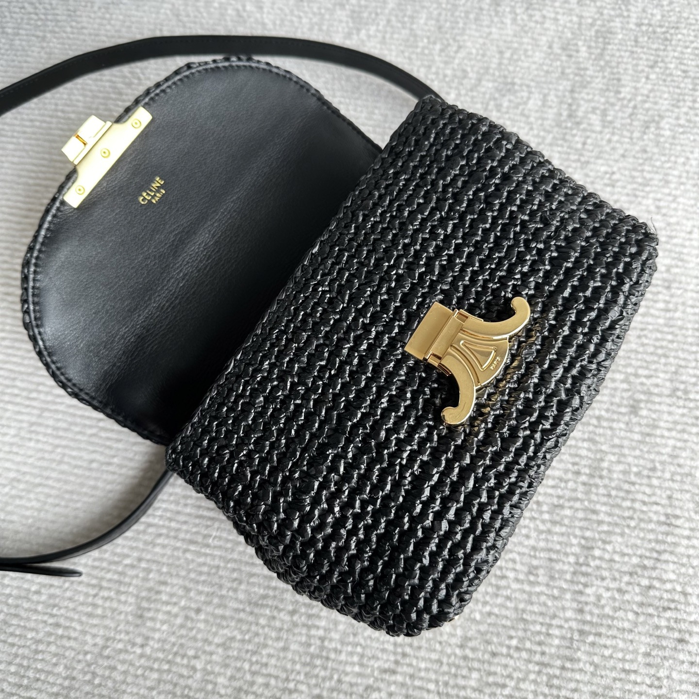 Ce1i*e teen nino plant-based material and cowhide leather handbags 20.5x13x8cm