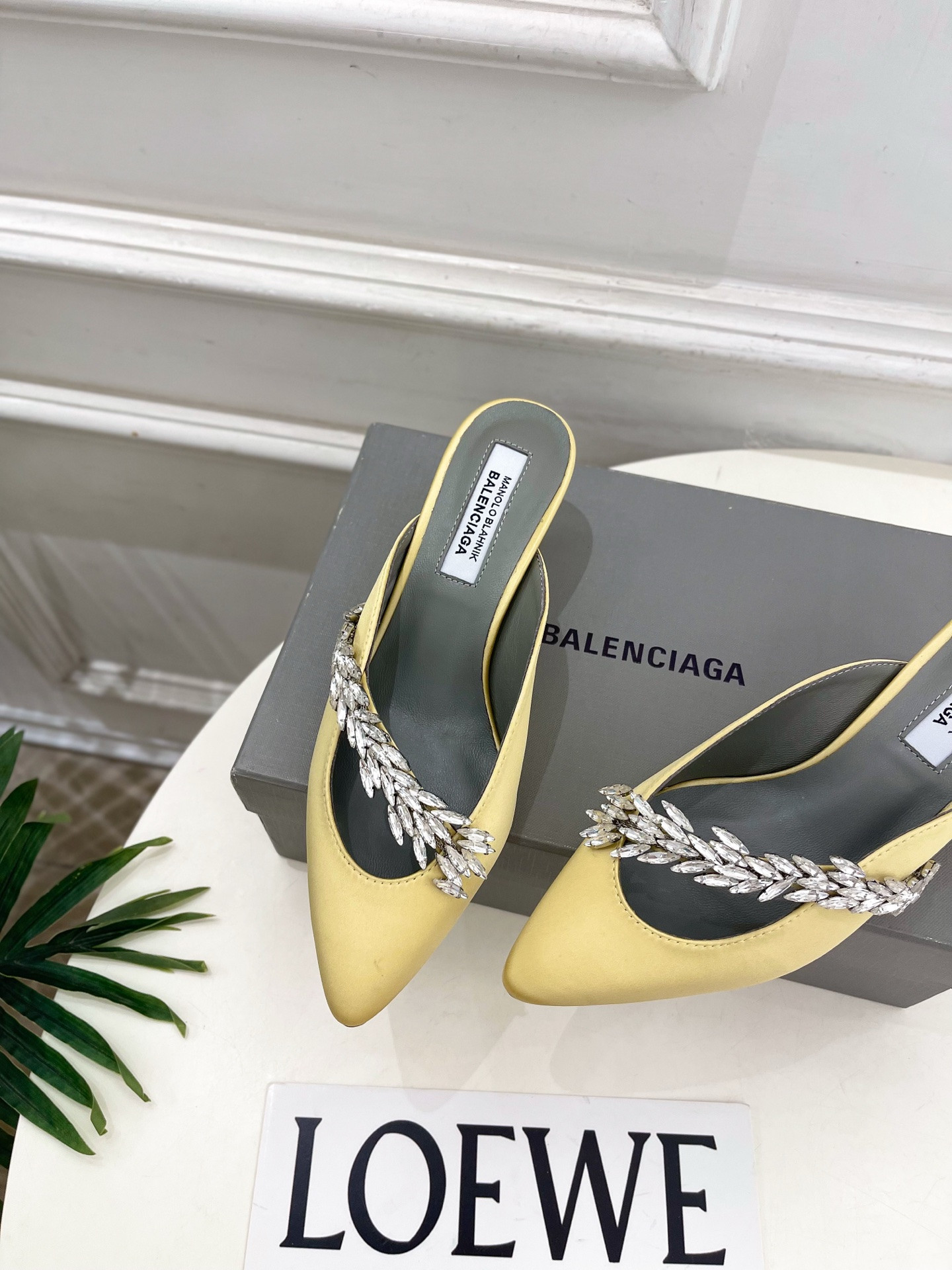 UA Ba1en*iaga x Man010 B1ahn*k Mule 5.5cm Heel