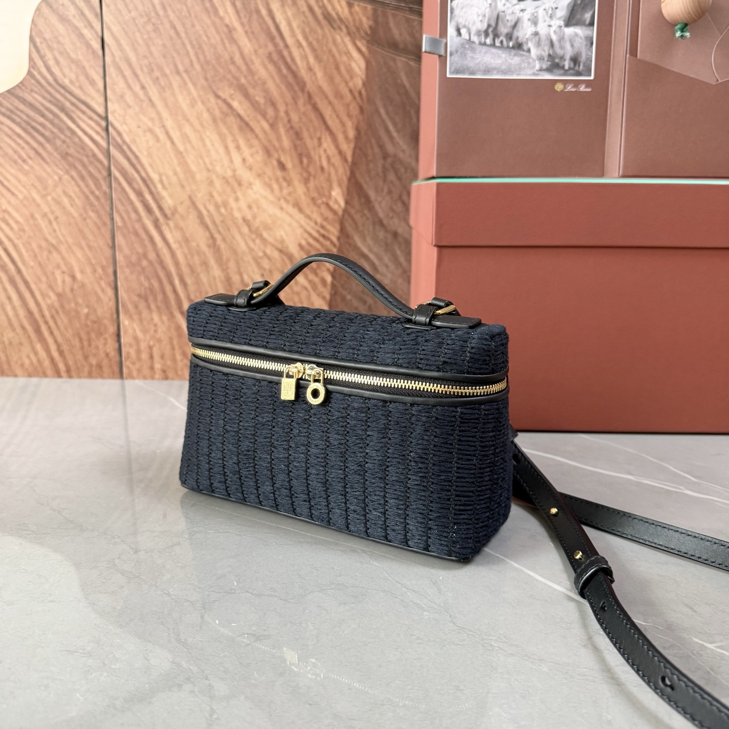 L0r0 P1ana Extra Pocket L19 Deep Blue 11 x 19 x 6.5 cm