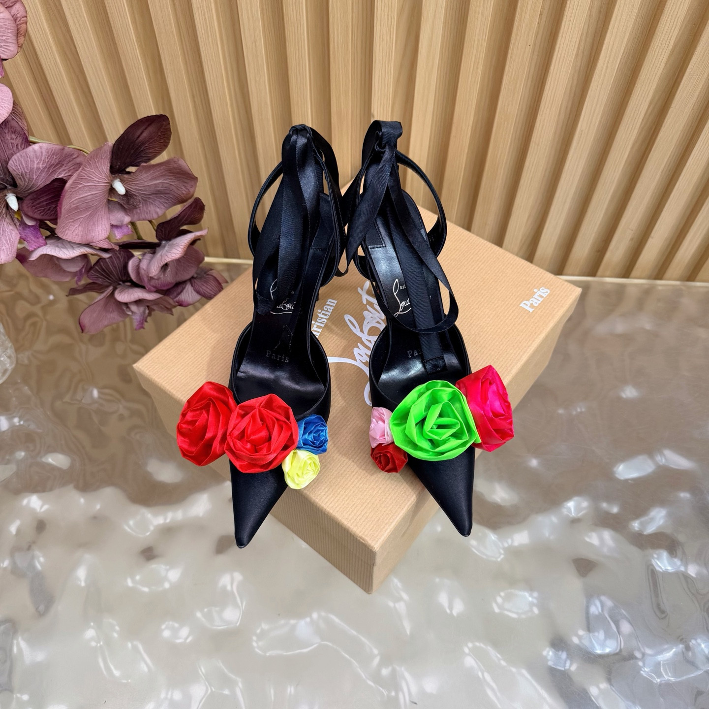 UA Chr1st1an Louboutin Mere Lachaise Lace Up 10.5cm Heel