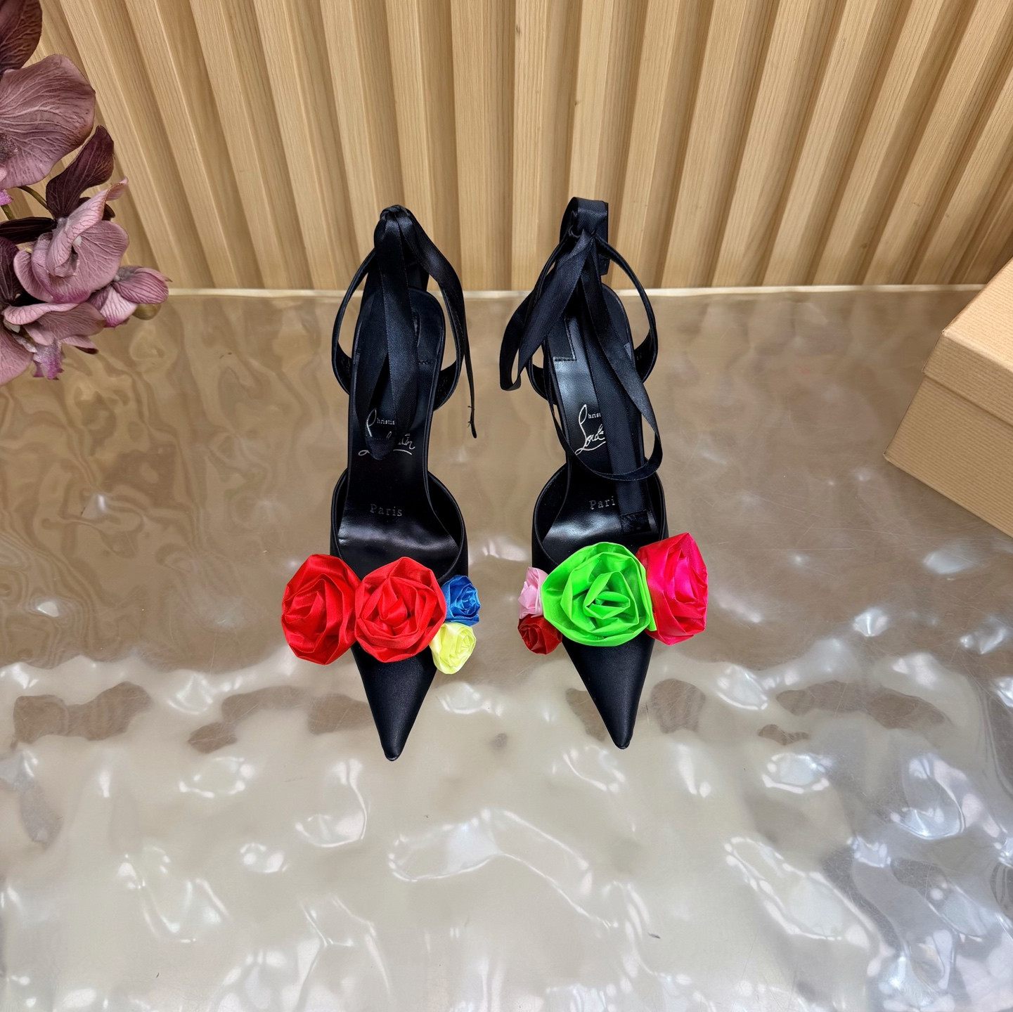 UA Chr1st1an Louboutin Mere Lachaise Lace Up 10.5cm Heel