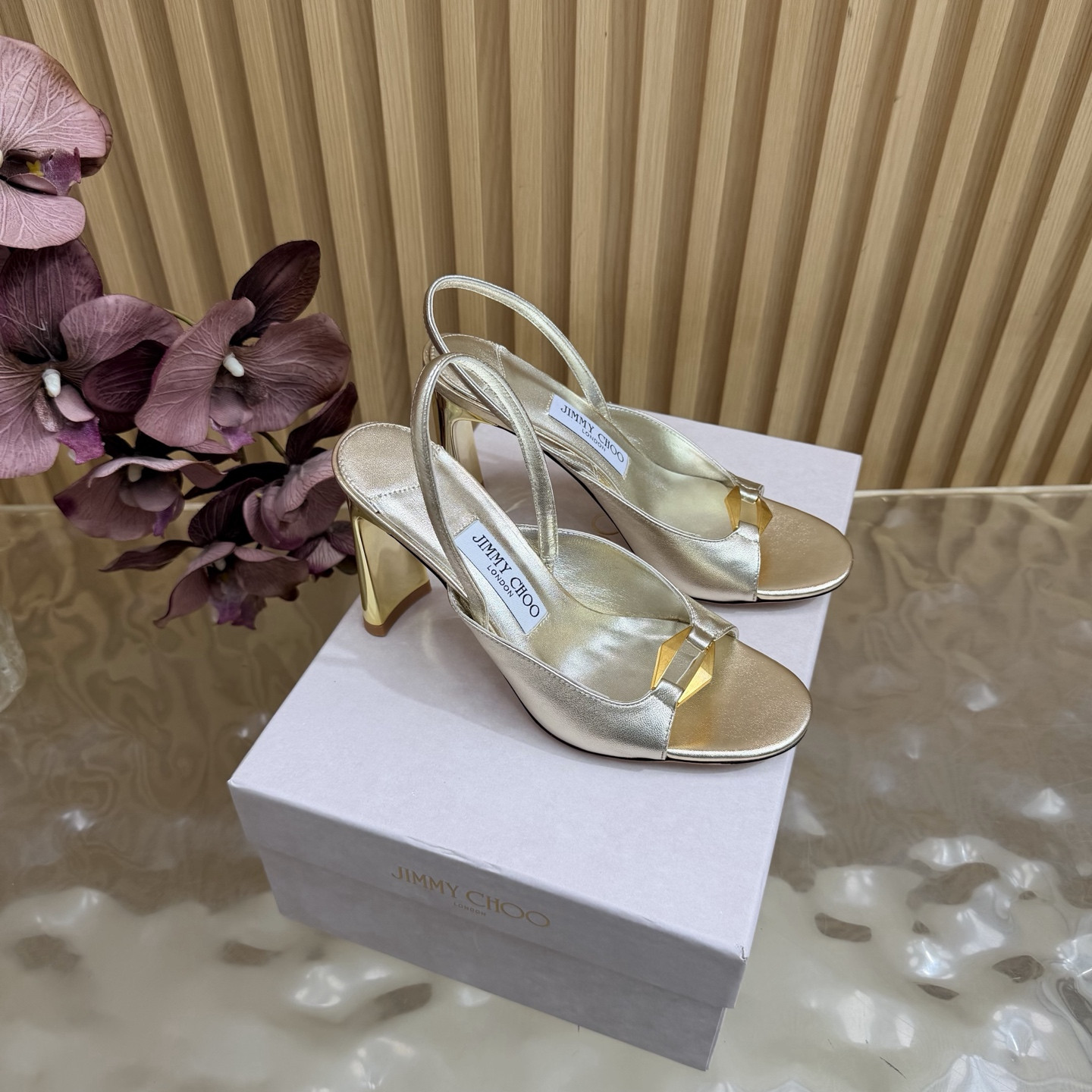 UA J1m*y Ch00 Lev Slingback Sandals 10cm Heel