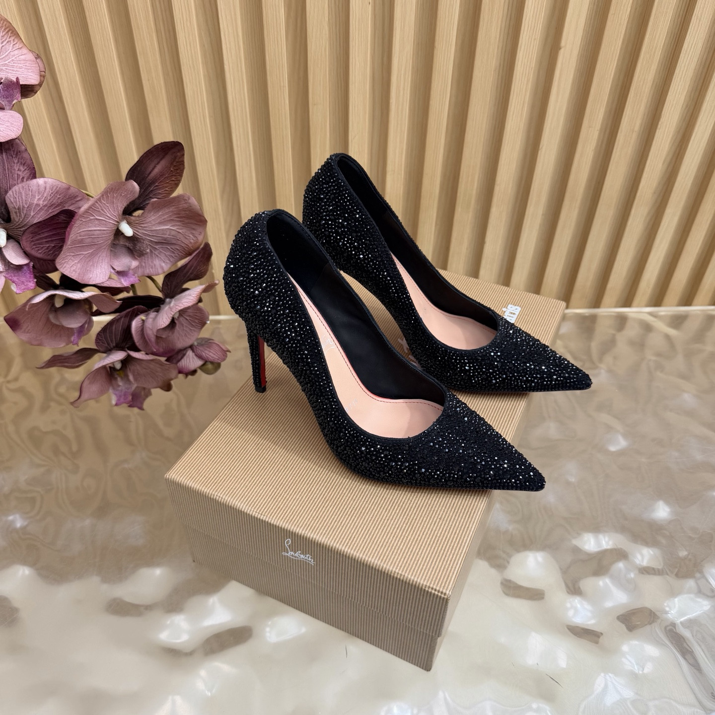 UA Chr1st1an Louboutin La Pigalle Strass 100 mm Pumps