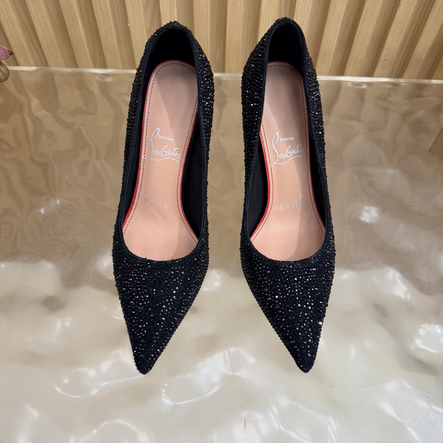UA Chr1st1an Louboutin La Pigalle Strass 100 mm Pumps
