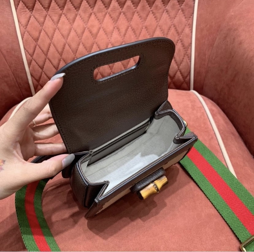 Gvc*1 Mini Bamboo Handbag with S*per Double G