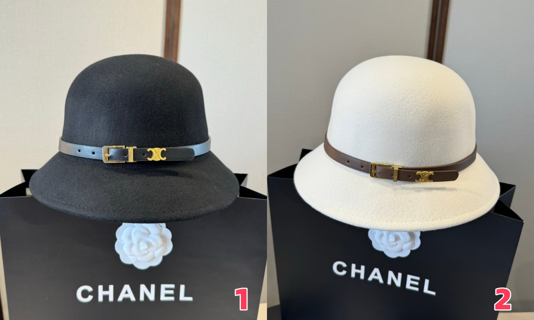 Ce1i*e bucket hat 100% wool 57cm head circumference